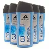Adidas CLIMACOOL Gel doccia 3 in 1 da uomo per capelli, corpo e viso (confezione da 6)