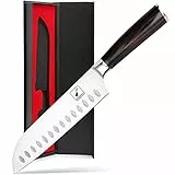 imarku Coltello Cucina, 17cm Coltelli da Cucina Professionali Giapponese, Coltello Chef Acciaio Inox con Impugnatura Ergonomica