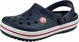 Crocs Crocband Clog K, Zoccoli Unisex per Bambini, Design Leggero e Resistente, Azzurro Marino/rosso, Taglia 32-33 EU