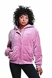 Champion Piumino Velour Giacca, Rosa Beige-586158, L Donna