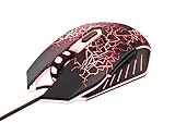 Trust Gaming GXT 105X Mouse da Gioco con Luci LED, 6 Pulsanti, Cablato 1.8 m, Mouse Gaming per PC, Laptop, Computer, Console di Gioco - Nero, 24618