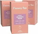 TummyTox 3-in-1 Bevanda Drenante Forte - Bevanda alla Fragola con Cactinea - 9 Potenti Ingredienti Vegetali - 30 bustine per 30 giorni con guida E-book gratis