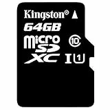 Kingston SDC10G2/64GB MicroSDXC Class 10 UHS-I Card, Capacità fino a 64 GB, 45 MB/s Read and 10 MB/s Write