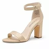 DREAM PAIRS Sandalo con Tacco con Fibbie e Cinghie Estate Marrone/Scamosciato SDHS2236W-E Taglia 41 (EUR)