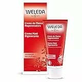 Weleda Crema Mani Rigenerante Melograno, trattamento mani anti-age, a base di olio di semi di melagrana bio, burro di karité bio e altri estratti vegetali (1X50 ml)