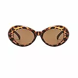 NLIGHTING® Occhiali da Sole Donna, Occhiali Chiara Style da sole Donna Vintage Ovali, Occhiali Trap, Occhiali Gatto Protezione UV400, Occhiali da sole Donna Retrò Eleganti Vintage (MACULATO)