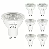 Lampadina Led Gu10 Spotlight(6 Pezzi) 3000k Luce Calda, 5w Risparomio Energetico Faretto, 400lm Equivalenti Alogene 50w, Angolo Fascio 120 Lampadine,Nessun Sfarfallio,Non Dimmerabile Faretti Led GU10
