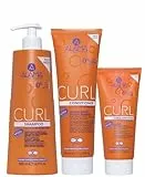 Alama, Trattamento Completo per Mantenimento e Cura del Capello Riccio, Con Shampoo Definizione ricci 500 ml, Conditioner Districante Disciplinante 300 ml, Fluido Modella Ricci 500 ml