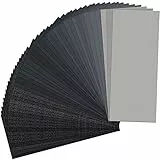 STEBRUAM Carta Abrasiva 42 Pezzi Kit, Carta Vetrata per Legno in Grane 120/150/180/240/320/400/1200/1500/2000/3000, Sandpaper Carta Vetro Impermeabile Levigatura a Secco e Umido