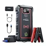YABER Avviatore Batteria Auto, 3500A 23800mAh Avviatore Emergenza per Auto (Adatto a Tutti i Veicoli a Benzina o 8.0L Diesel), 10W Caricatore Wireless con Torcia LED, USB C