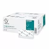Papernet Dissolve Tech - Asciugamano Piegato a V 411169, 15 pacchi da 210 Pezzi Monouso di Carta in Pura Cellulosa, Biodegradabile e Altamente Resistente, 2 Veli, Dimensione Piegato 22x10,5cm