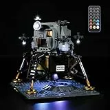 GEAMENT Set di Luci LED (Telecomando) Compatibile Con LEGO NASA Apollo 11 Lunar Lander – Kit Di Illuminazione per Creator 10266 (LEGO set Non Incluso)