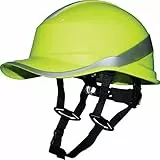 Delta Plus Venitex, casco di sicurezza a forma di cappello da baseball, elmetto rigido anti urto, con imbracatura in PPE. Yellow Taglia unica