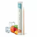 Wunder Stuzzicadenti aromatizzati - 100 stuzzicadenti confezionati singolarmente - Disponibili in 8 gusti rinfrescanti - Stuzzicadenti confezionati singolarmente con aroma (Pesca-Ice)