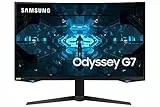 Samsung Monitor Gaming Odyssey G7 (C32G75), Curvo (1000R), 32', 2560x1440 (WQHD 2K), HDR 600, VA, 240 Hz, 1 ms, FreeSync Pro, G-Sync, HDMI, 2 USB 3, 2 Display Port, Ingresso Audio, HAS, Pivot