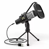 TONOR Microfono USB, Cardioide Condensatore Computer PC Mic con Supporto per Treppiede, Filtro Pop, Supporto Shock per Gaming, Streaming, Podcasting, YouTube, Voice Over, Twitch, Discordia, TC30