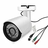 Myada 1080P Telecamera di Sicurezza Bullet 2.0MP AHD/TVI/CVI/Analogico 4 in 1 CCTV Fotocamera, Obiettivo 3.6mm, 24pcs LED con 65ft Visione Notturna IR, UTC Supportante, con IR-Cut, IP66