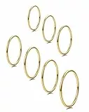 Milacolato 1mm Anelli Impilabili In Acciaio Inox Da Donna | Thin Gold Plain Band Rings Stackable Knuckle Rings Thumb Pinky Midi Rings Misura Comfort-Fit 3/4/5/6/7/8/9 Oro
