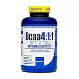 YAMAMOTO NUTRITION BCAA 4:1:1 200 Compresse, Integratore Alimentare di Aminoacidi Ramificati Fermentati con Vitamina B1 e B6, Integratore per Sportivi