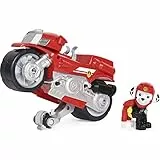 Paw Patrol, Veicolo Moto Pups di Marshall, Motocicletta con Motore a retrocarica e Personaggio, per Bambini dai 3 Anni in su