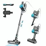 TASVAC Scopa Elettrica con Filo, Aspirapolvere Senza Sacco 25000pa 600W, 3 in 1 Aspirapolvere con Filo con Cavo 6m, Ultraleggero, per Peli di Animali Domestici Tappeti Pavimenti Duri