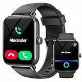 Smartwatch Uomo Donna, 1.8'' Orologio Smartwatch Uomo con Chiamate e Risposta, Alexa Integrato, Impermeabile IP68 Fitness Tracker con Cardiofrequenzimetro/SpO2/Sonno, 110 Modalità Sport, Regalo Uomo