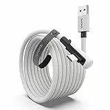 Syntech Cavo Link 5 Metri Compatibile con Oculus/Meta Quest 3/2/Pro und Pico4/Pro Accessori, Trasferimento Dati PC ad Alta Velocità, Link Cavo USB 3.0 a USB C per Visore VR e PC da Gioco
