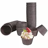 Diealles Shine Pirottini da Forno Olio-Prova, 100 Pezzi Pirottini Carta per Tortine Muffin, Baking Cup Marrone