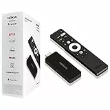 Nokia Streaming Stick 800, Android TV (Chromecast, HDMI, H.264, HEVC H.265, Netflix, Prime Video, Disney+), Schwarz