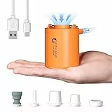 Pompa elettrica ultraleggera con batteria ricaricabile a lunga autonomia, gonfiaggio/sgonfiaggio, mini pompa pneumatica USB C per materassino ad aria, anello da nuoto, campeggio, alpinismo
