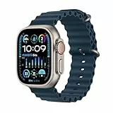 Apple Watch Ultra 2 GPS + Cellular 49mm Smartwatch con robusta cassa in titanio e Cinturino Ocean blu. Fitness tracker, GPS di precisione, tasto Azione, batteria a lunghissima durata