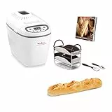 Moulinex OW6101 Home Bread Baguette Macchina del Pane, 1650 W, 1.5 kg, 16 Programmi Automatici, 3 Velocità, Schermo LCD, Macchina per Pane, Pizza, Pasta, Dolci, Marmellate, Ricettario Incluso