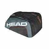 Head Tour Team Padel Monstercombi, Borsa da Paddle Tennis Unisex-Adult, Nero/Grigio, Largo-7 Palas de