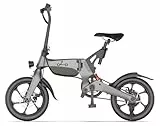 oZ-o EB16 - Bicicletta Elettrica Pieghevole da Città | Batteria 8.7Ah estraibile | Ruote 16'| Telaio in lega di Magnesio | Pedalata assistita | Ammortizzatore Centrale | Marchio Italiano