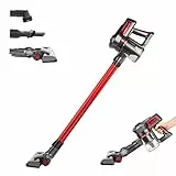 H.Koenig UP600 PowerClean 22.2v 3-in-1 Scopa elettrica senza fili e senza sacco- Potente, Compatta, Leggera, Silenziosa. Adatto agli animali domestici - Spazzola turbo - Batteria al litio ricaricabile