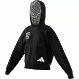 adidas Jg A TP Coverup, Felpa Bambina, Negro/Blanco, 4XL