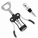 Foho Cavatappi con Tappo del Vino Apribottiglie Vino Professionale Levatappi Accessori del Vino e Regali sfociare Bottiglia di Birra/Vino Rosso con Due Leve Antiscivolo