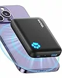 SAFUEL Wireless Power Bank 10000mAh, Magnetico Powerbank a Ricarica Rapida Caricatore Portatile Compatibile con la Magsafe Case per iPhone 15 14 13 12 Pro Max