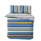 Nautica Home Dover | Set copripiumino | Set di biancheria da letto in raso | 100% cotone |(200 x 200 + 40) federe (65 x 65)*2