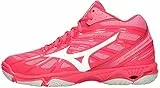 Mizuno Wave Hurricane 3 Mid, Scarpe da Ginnastica Basse Donna, Rosa (Azalea/Wht/Camelliarose 001), 38.5 EU