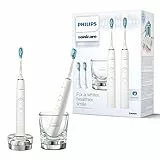 Philips Sonicare DiamondClean Series 9000 - Confezione doppia di Spazzolini Elettrici Sonici, Denti e Gengive più puliti, con App Mobile, in Bianco (modello HX9914/62)