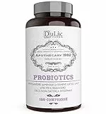 Dulàc PROBIOTICI Alta Concentrazione, 100% Made in Italy - Fermenti Lattici Vivi per Adulti per il Benessere della Flora Intestinale - Integratore Probiotici in Compresse al Gusto di Amarena