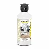 Detergente per pavimenti Kärcher RM 534 per pavimenti in legno sigillati, fornisce efficace protezione dall'umidità e contrasta il rigonfiamento del pavimento. 500 ml di concentrato, 40 l se diluito.