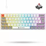 MAGIC-REFINER QWERTY 60% tastiera meccanica portatile da gioco, retroilluminazione a LED RGB con 14 cromature, cablata di tipo C, 62 tasti anti-ghosting completi, per PC/Windows/Mac/PS4/XBox