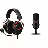 HyperX Cloud Alpha – Cuffie Gaming con controlli audio e microfono & Solocast – Microfono Usb A Condensatore Per Il Gaming Da Pc, Ps4, E Mac