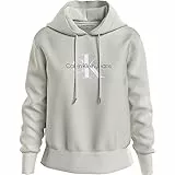 Calvin Klein Jeans Felpa con Cappuccio Archival Monologo Felpe, Ivory, XL Donna