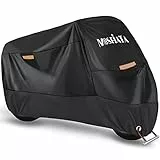 MOSFiATA Copertura impermeabile per moto, tessuto Oxford spesso 210D con fori di bloccaggio, per Honda, Yamaha, Suzuki, Kawasaki, protezione esterna, 245 x 105 x 125 cm