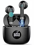 Cuffie Bluetooth, Auricolari Bluetooth 5.3 Stereo HiFi con HD Microfono, 40 Ore di Riproduzione Cuffie Wireless In Ear con Display LED, IP7 Impermeabile Cuffiette Bluetooth Senza fili, Controllo Touch