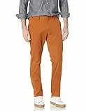 Amazon Aware Pantaloni Chino Aderenti in Cotone Uomo, Caramello Scuro, 42W / 32L