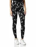 Urban Classics Ladies Soft Aop Leggings, Pantaloni Donna, Nero (Black Floret), L